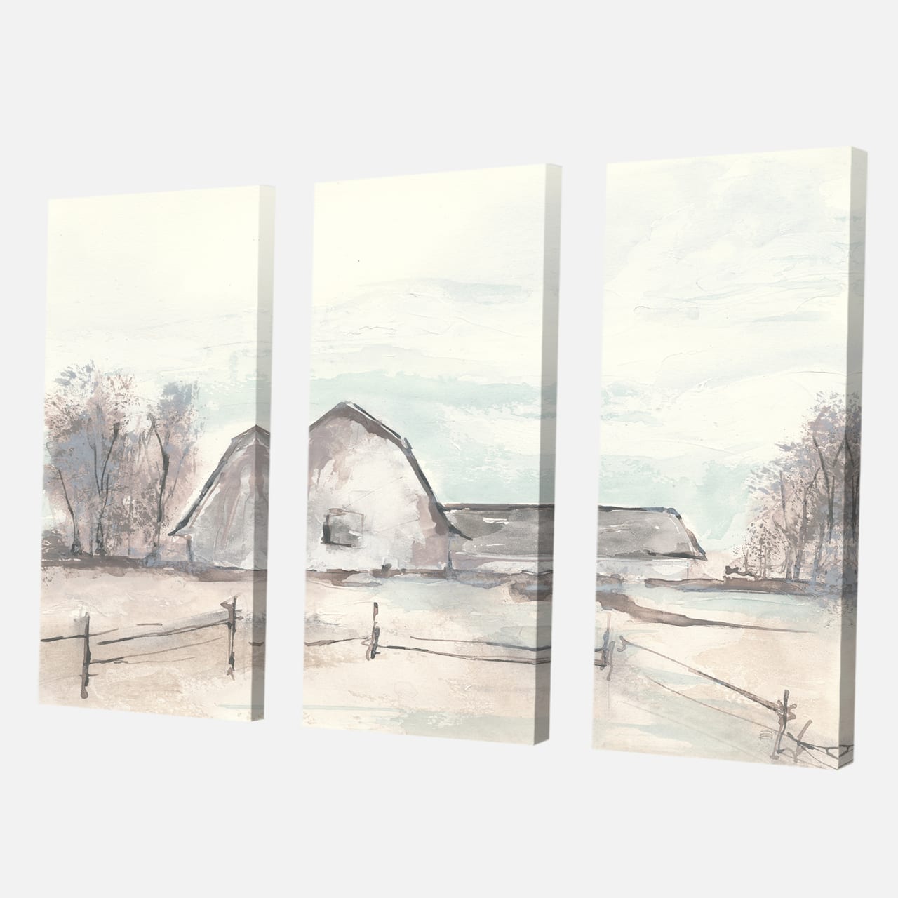Designart - Farmhouse Barn Grey VIII - Modern Farmhouse Premium Canvas Wall Art